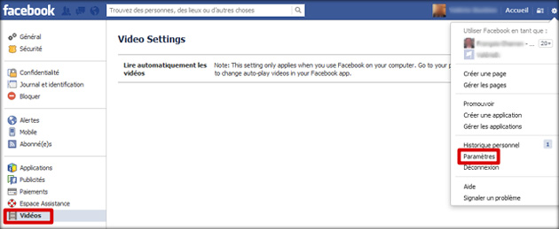 Comment désactiver les vidéos automatique sur facebook
